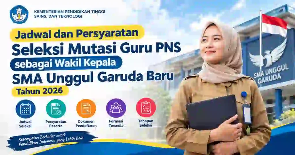 Seleksi Mutasi Guru PNS Sebagai Wakil Kepala SMA Unggul Garuda Baru Tahun 2026