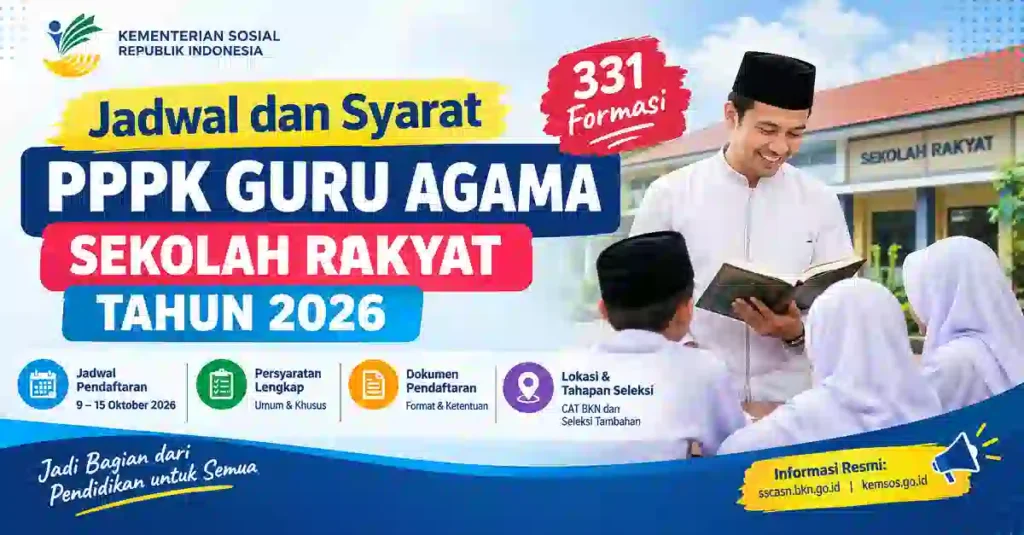 Jadwal dan Syarat PPPK Guru Agama Sekolah Rakyat 2026