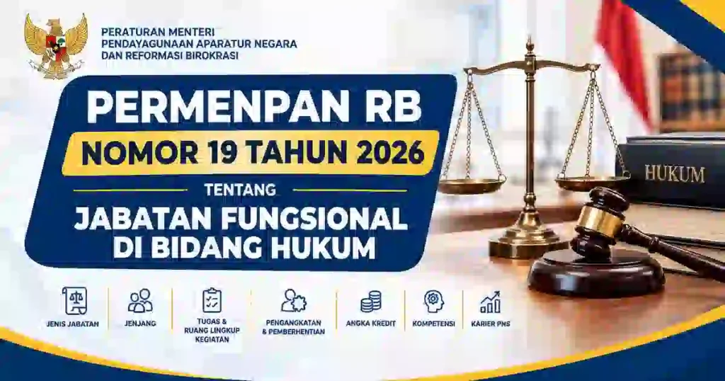 PermenPAN RB Nomor 19 Tahun 2026 tentang Jabatan Fungsional di Bidang Hukum